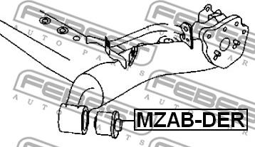 Febest MZAB-DER - Suport, ax www.parts5.com