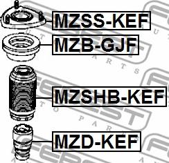 Febest MZB-GJF - Rulment sarcina suport arc www.parts5.com