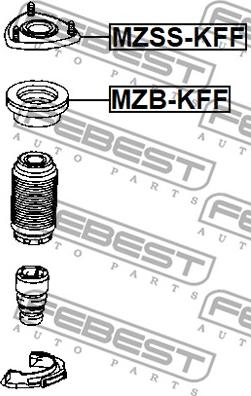 Febest MZB-KFF - Top Strut Mounting www.parts5.com