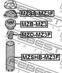 Febest MZD-MZ3F - Omejilni odbojnik, vzmetenje www.parts5.com