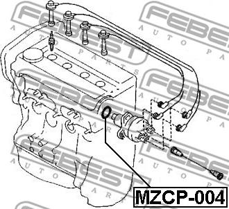 Febest MZCP-004 - Seal, ignition distributor www.parts5.com