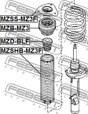 Febest MZD-BLF - Tampon cauciuc, suspensie parts5.com