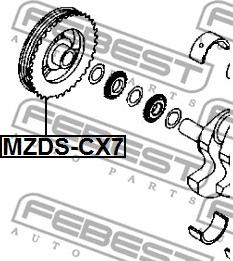 Febest MZDS-CX7 - Belt Pulley, crankshaft www.parts5.com