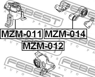 Febest MZM-014 - Suport motor www.parts5.com