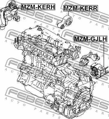 Febest MZM-KERR - Holder, engine mounting www.parts5.com