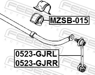 Febest MZSB-015 - Bearing Bush, stabiliser www.parts5.com