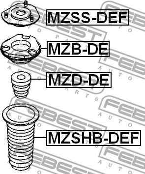 Febest MZSHB-DEF - Пыльник амортизатора, защитный колпак www.parts5.com