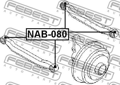 Febest NAB-080 - Bush of Control / Trailing Arm www.parts5.com