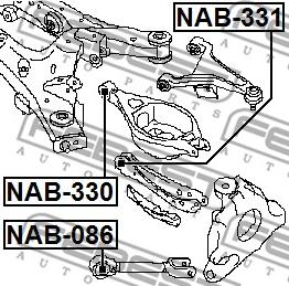 Febest NAB-331 - Bush of Control / Trailing Arm www.parts5.com