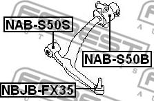 Febest NAB-S50S - Сайлентблок, рычаг подвески колеса www.parts5.com