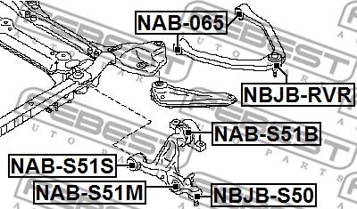 Febest NAB-S51M - Suport,trapez www.parts5.com