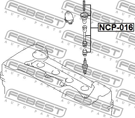 Febest NCP-016 - Plug, coil www.parts5.com