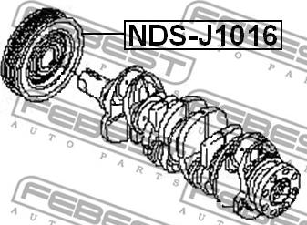 Febest NDS-J1016 - Belt Pulley, crankshaft www.parts5.com