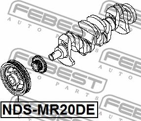 Febest NDS-MR20DE - Fulie curea, arbore cotit www.parts5.com