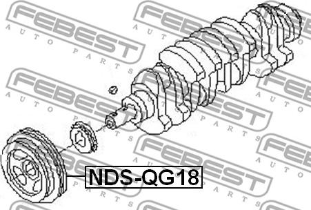 Febest NDS-QG18 - Polea, cigüeñal www.parts5.com