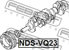 Febest NDS-VQ23 - Шкив коленчатого вала www.parts5.com