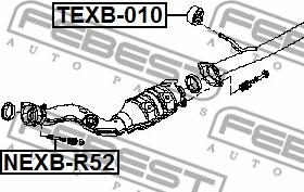 Febest NEXB-R52 - Mounting Kit, exhaust system www.parts5.com