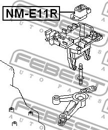 Febest NM-E11R - Holder, engine mounting www.parts5.com