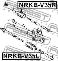 Febest NRKB-V35R - Burduf cauciuc, directie www.parts5.com