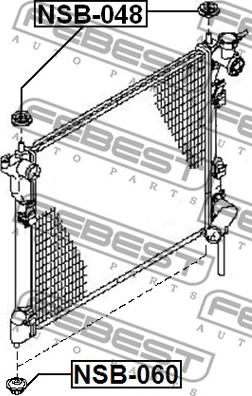 Febest NSB-060 - Mounting, radiator parts5.com