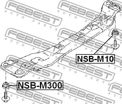 Febest NSB-M300 - Mounting, axle beam www.parts5.com