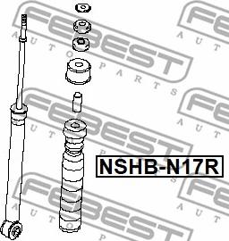 Febest NSHB-N17R - Rubber Buffer, suspension parts5.com