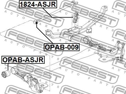 Febest OPAB-009 - Bush of Control / Trailing Arm www.parts5.com