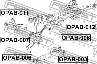 Febest OPAB-006 - Bush of Control / Trailing Arm www.parts5.com