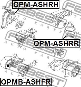 Febest OPMB-ASHFR - Holder, engine mounting www.parts5.com