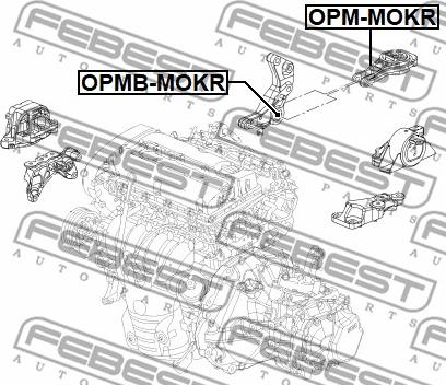 Febest OPMB-MOKR - Holder, engine mounting www.parts5.com