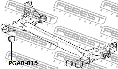 Febest PGAB-015 - Mounting, axle beam www.parts5.com