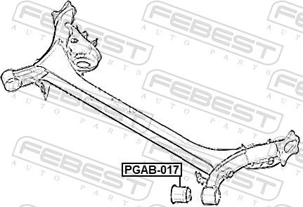 Febest PGAB-017 - Mounting, axle beam www.parts5.com