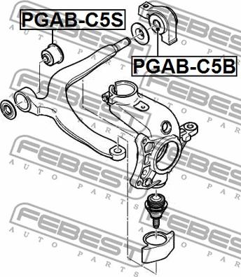 Febest PGAB-C5S - Έδραση, ψαλίδι www.parts5.com