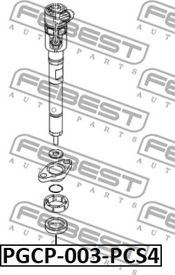 Febest PGCP-003-PCS4 - Bague d'étanchéité, injecteur www.parts5.com