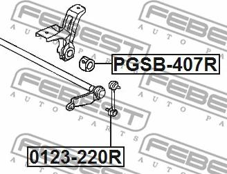 Febest PGSB-407R - Bearing Bush, stabiliser www.parts5.com