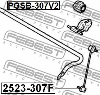 Febest PGSB-307FV2 - Cuzinet, stabilizator www.parts5.com