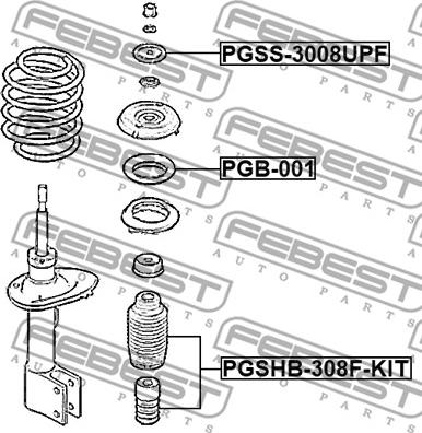 Febest PGSS-3008UPF - Top Strut Mounting www.parts5.com