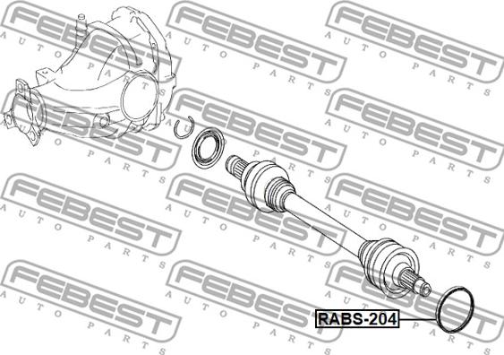 Febest RABS-204 - Сензорен пръстен, ABS www.parts5.com