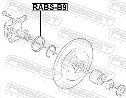 Febest RABS-B9 - Δακτύλιος αισθητήρα, ABS www.parts5.com