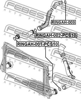 Febest RINGAH-001-PCS10 - Seal Ring, turbo air hose www.parts5.com