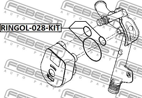 Febest RINGOL-028-KIT - Kit de joints, radiateur d'huile www.parts5.com