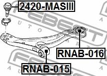 Febest RNAB-015 - Csapágyazás, kormány www.parts5.com