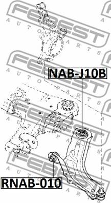 Febest RNAB-010 - Bush of Control / Trailing Arm www.parts5.com