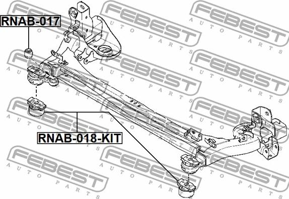 Febest RNAB-018-KIT - Sada na opravy, tělo nápravy www.parts5.com