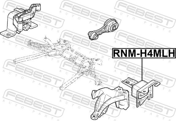 Febest RNM-H4MLH - Подвеска, ступенчатая коробка передач www.parts5.com