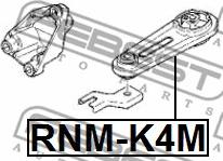 Febest RNM-K4M - Uležištenje, motor www.parts5.com