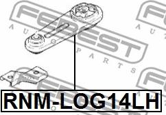 Febest RNM-LOG14LH - Uležištenje, motor www.parts5.com