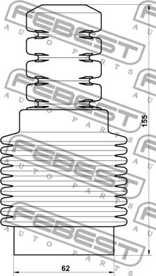 Febest RNSHB-MEGIIF-KIT - Dust Cover Kit, shock absorber www.parts5.com