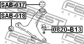 Febest SAB-018 - Suspension, bras de liaison www.parts5.com