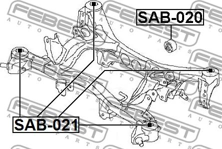 Febest SAB-021 - Suport, ax www.parts5.com